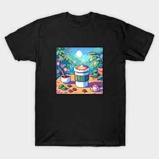 Coffee Brunch Cafe Vintage Since Established Retro T-Shirt